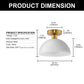 10 in. 1-Light White Semi-Flush Mount for Foyer, Kitchen, E26 Base, No Bulbs Included (2-Pack)