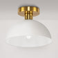 10 in. 1-Light White Semi-Flush Mount for Foyer, Kitchen, E26 Base, No Bulbs Included (2-Pack)
