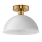 10 in. 1-Light White Semi-Flush Mount for Foyer, Kitchen, E26 Base, No Bulbs Included (2-Pack)