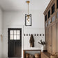 3-Light Modern Rectangle Black and Gold Pendant Kitchen Island Pendant Light