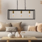 3 - Light Dimmable Kitchen Island Linear Chandelier Square Linear Pendant Light for Dining Room Industrial Style