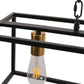 3 - Light Dimmable Kitchen Island Linear Chandelier Square Linear Pendant Light for Dining Room Industrial Style