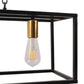 3 - Light Dimmable Kitchen Island Linear Chandelier Square Linear Pendant Light for Dining Room Industrial Style