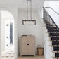 3 - Light Dimmable Kitchen Island Linear Chandelier Square Linear Pendant Light for Dining Room Industrial Style