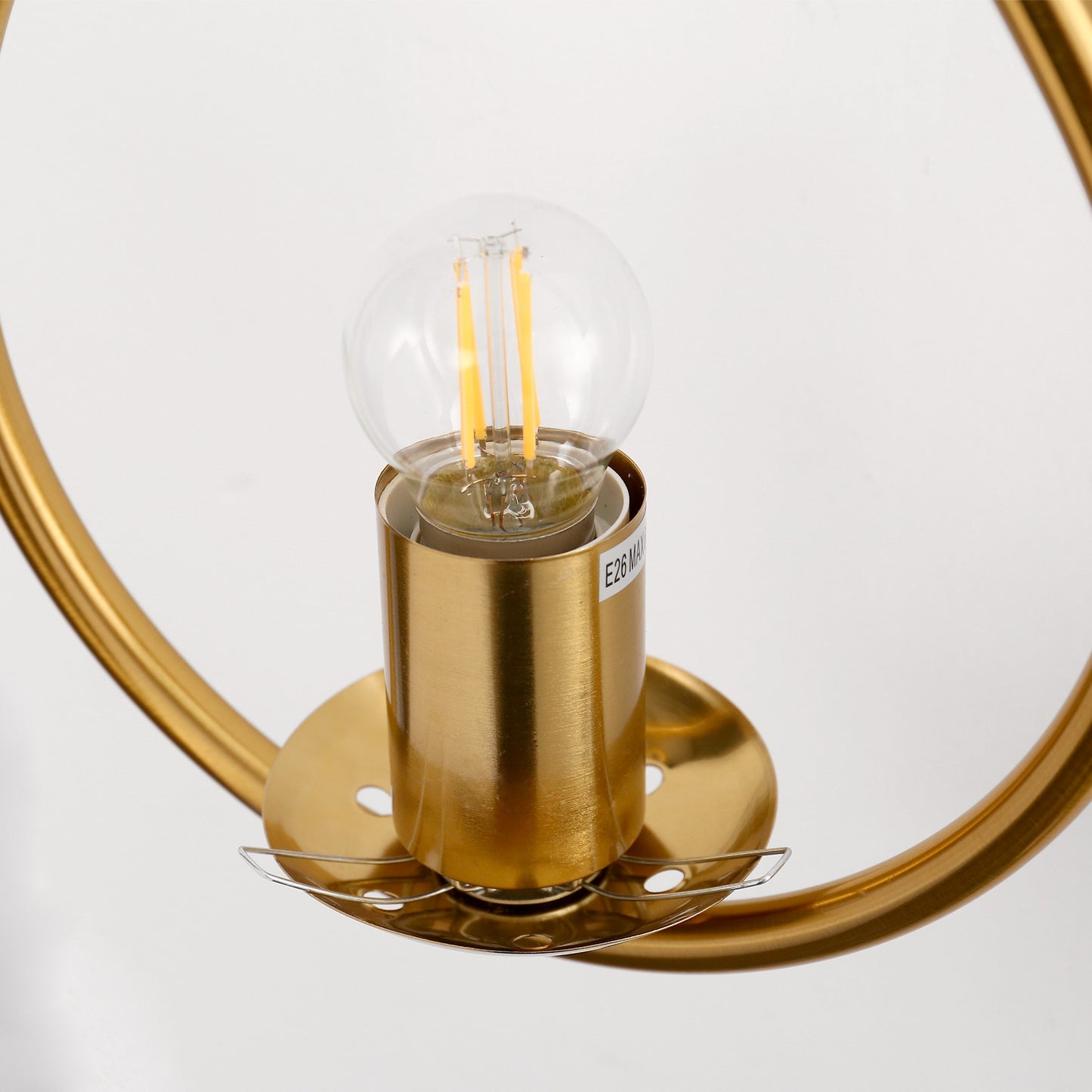 7.87 in. 1-Light Gold Wall Sconce Mid-Century Water Drop Design with Global Seeded Glass Shade for Bedroom Bedsides