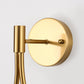 7.87 in. 1-Light Gold Wall Sconce Mid-Century Water Drop Design with Global Seeded Glass Shade for Bedroom Bedsides