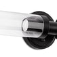 18 in. 2-Light Black Bathroom Sconces with Clear Glass, Bathroom Vanity Light Fixtures, Modern Wall Lights for Mirror