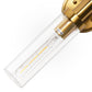 18 in. 2-Light Gold Bathroom Sconces with Clear Glass, Bathroom Vanity Light Fixtures, Modern Wall Lights for Mirror