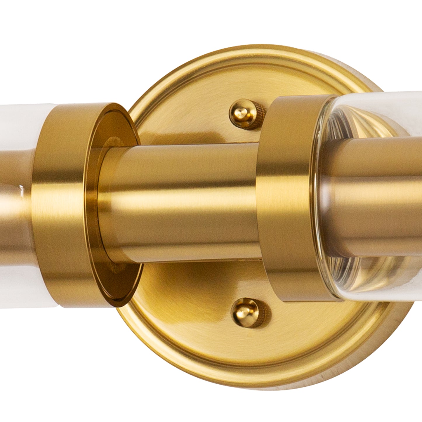 18 in. 2-Light Gold Bathroom Sconces with Clear Glass, Bathroom Vanity Light Fixtures, Modern Wall Lights for Mirror