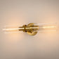 18 in. 2-Light Gold Bathroom Sconces with Clear Glass, Bathroom Vanity Light Fixtures, Modern Wall Lights for Mirror