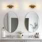 18 in. 2-Light Gold Bathroom Sconces with Clear Glass, Bathroom Vanity Light Fixtures, Modern Wall Lights for Mirror