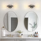 18 in. 2-Light Brushed Nickel Bathroom Sconces with Clear Glass, Bathroom Vanity Light Fixtures, Modern Wall Lights