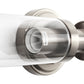 18 in. 2-Light Brushed Nickel Bathroom Sconces with Clear Glass, Bathroom Vanity Light Fixtures, Modern Wall Lights