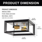 11.41 in. 2-Light Black and Gold Farmhouse Caged Square Flush Mount Industrial Vintage Ceiling Lighting