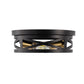 10.6 in. 2-Light Black Flush Mount Ceiling Light with Copper Accents,for Foyer Corridor No Bulbs Included (2-Pack)