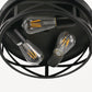 12.6 in. 3-Light Farmhouse Matte Black Flush Mount Ceiling Light with No Bulbs Included