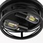 10.6 in. 2-Light Black Farmhouse Flush Mount with Drum Metal Cage Shade for Entryway Bedroom(2-Pack)