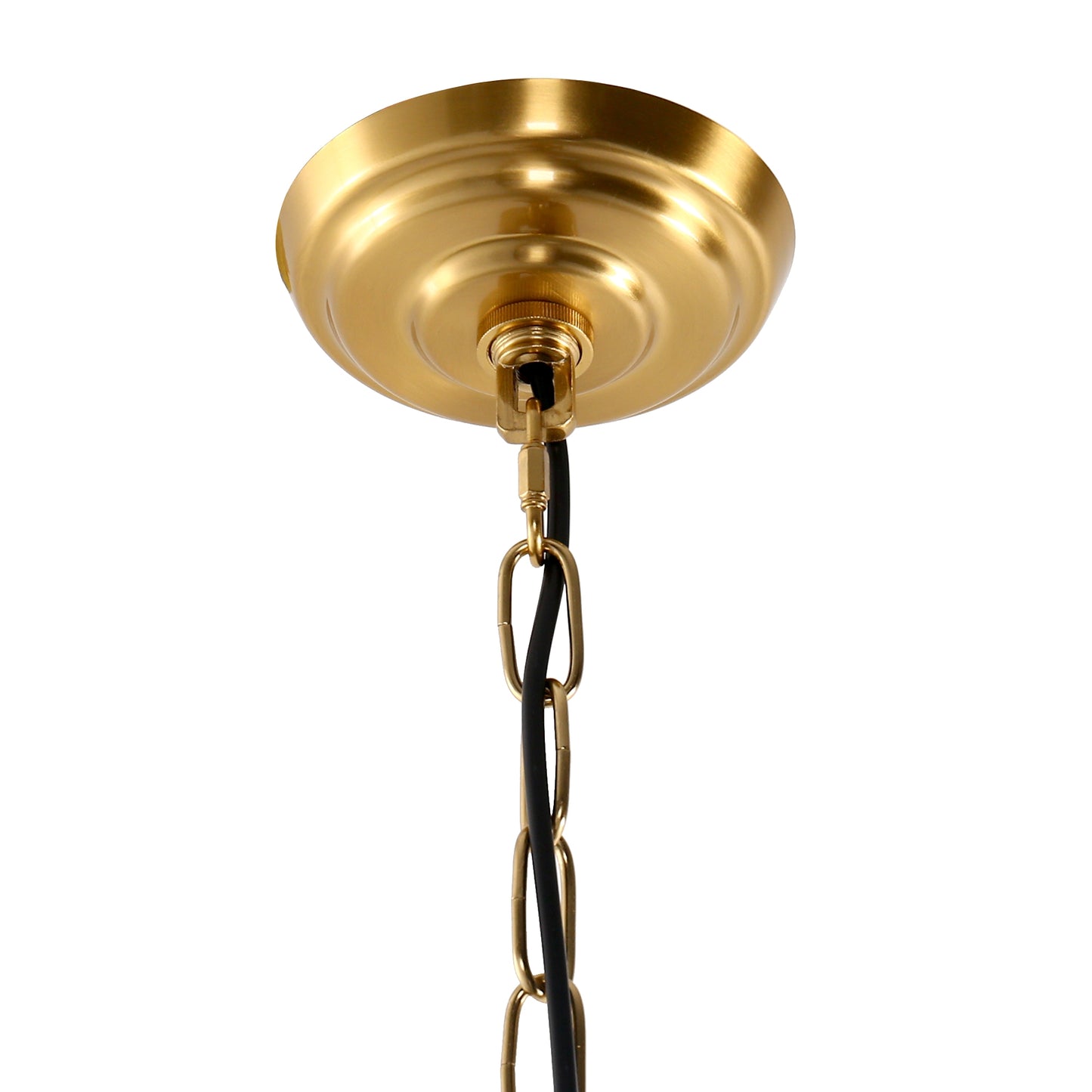 6-Light Gold Candle Rustic Industrial Iron Chandeliers for Dining Room Living Room