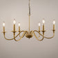 6-Light Gold Candle Rustic Industrial Iron Chandeliers for Dining Room Living Room