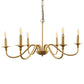 6-Light Gold Candle Rustic Industrial Iron Chandeliers for Dining Room Living Room