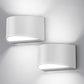 8.03 in. 1-Light White Modern Lantern Wall Sconce, Up and Down Wall Mount Light Living Room Bedroom Hallway (2-Pack)