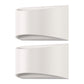 8.03 in. 1-Light White Modern Lantern Wall Sconce, Up and Down Wall Mount Light Living Room Bedroom Hallway (2-Pack)