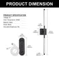 2-Light Black LED Wall Sconce with Remote Control, Wireless Installation, USB Charging, Wall Decor Set of 2