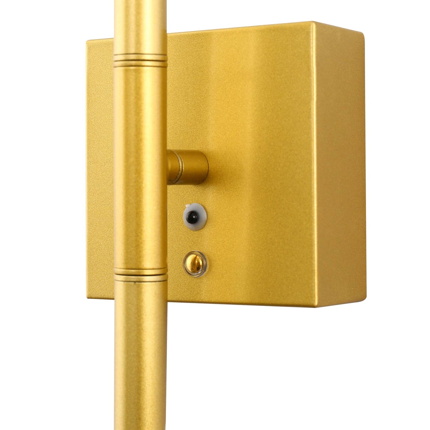 2-Light Gold Dimmable LED Wall Sconce with Remote Control, Wireless Installation, USB Charging, Wall Decor(2-Pack)