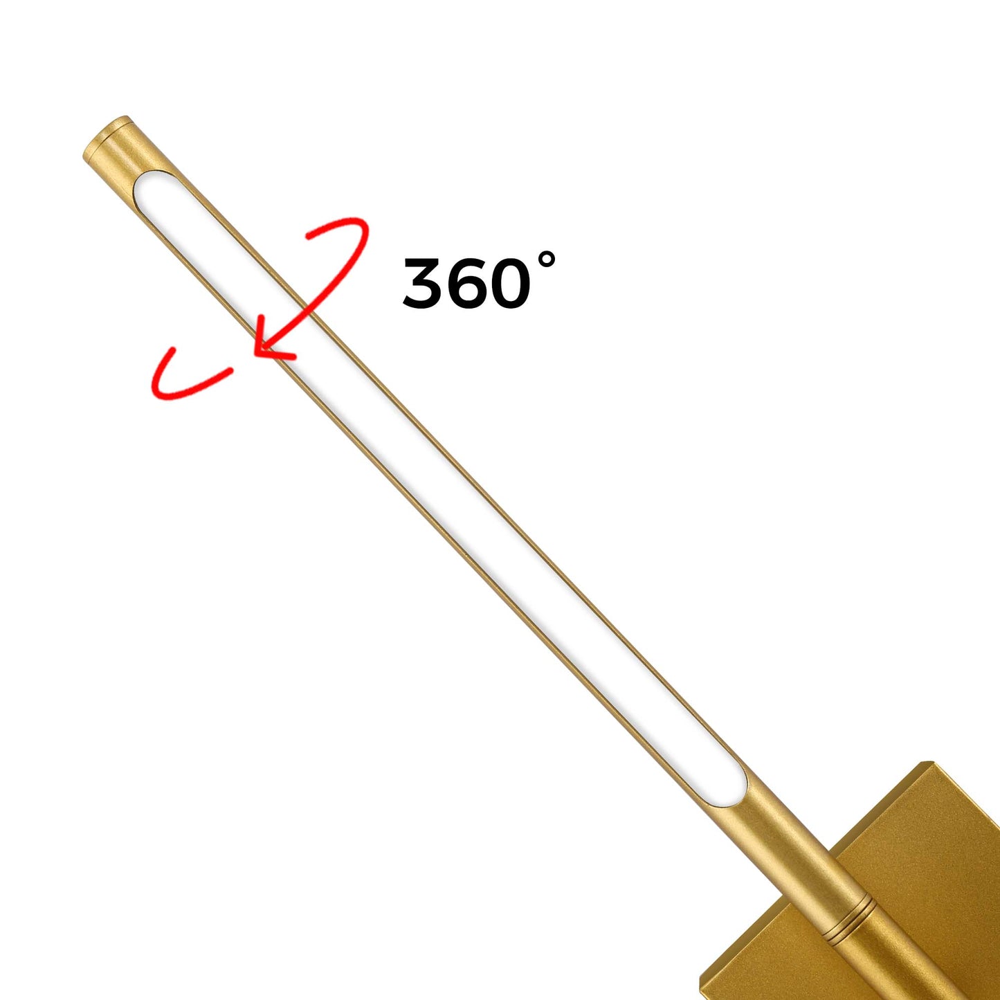 2-Light Gold Dimmable LED Wall Sconce with Remote Control, Wireless Installation, USB Charging, Wall Decor(2-Pack)