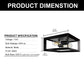 YANSUN 11 in. 2-Light Black Farmhouse Caged Square Flush Mount Industrial Vintage Ceiling Lighting