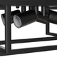 YANSUN 11.41 in. 4-Light Industrial Caged Flush Mount , Metal Black Square Ceiling Light Fixtures for Kitchen Island