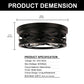 11 in. 2-Light Black Farmhouse Flush Mount with Drum Metal Cage Shade for Entryway Bedroom (2-Pack)