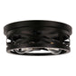 11 in. 2-Light Black Farmhouse Flush Mount with Drum Metal Cage Shade for Entryway Bedroom (2-Pack)