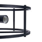 YANSUN 17 in. 4-Light Black Industria Caged Drum Ceiling Semi-Flush Mount Light for Kitchen Island Dining Room