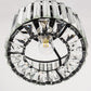 10 in. 1-Light Black Modern Semi-Flush Mount with Crystal Shade and No Bulbs Included