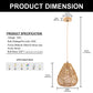 60-Watt 10 in. 1-Light Rope Mini Pendant Light with Rope Shade and No Bulbs Included
