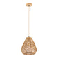 60-Watt 10 in. 1-Light Rope Mini Pendant Light with Rope Shade and No Bulbs Included