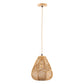60-Watt 10 in. 1-Light Rope Mini Pendant Light with Rope Shade and No Bulbs Included
