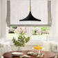 YANSUN 1-Light Industrial Farmhouse Hanging Black Pendant Ceiling Light with Metal Shade for Kitchen Island Dinning Room