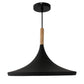 YANSUN 1-Light Industrial Farmhouse Hanging Black Pendant Ceiling Light with Metal Shade for Kitchen Island Dinning Room