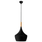 YANSUN 1-Light Industrial Farmhouse Hanging Kitchen Black Pendant Ceiling Light with Metal Dome Shade