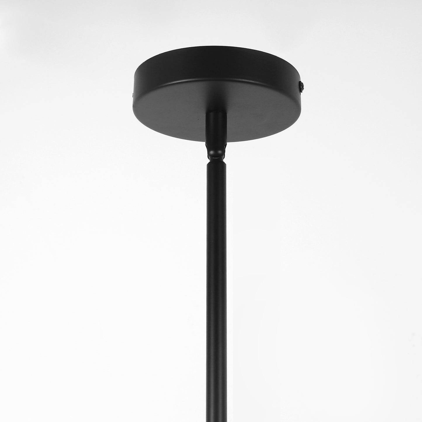 4-Light Matte Black Modern Island Chandelier Fixture with Clear Glass Shades