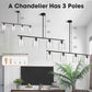 4-Light Matte Black Modern Island Chandelier Fixture with Clear Glass Shades