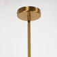 3-Light Gold Modern Kitchen Island Pendant Light Fixtures, Linear Chandelier Hanging Light with Clear Glass Shade