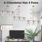 3-Light Gold Modern Kitchen Island Pendant Light Fixtures, Linear Chandelier Hanging Light with Clear Glass Shade