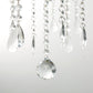 Yansun 6-Light Crystal Ceiling Light Chandelier Candle Style Chain Chandelier Pendant Golden for Bedroom Living Room