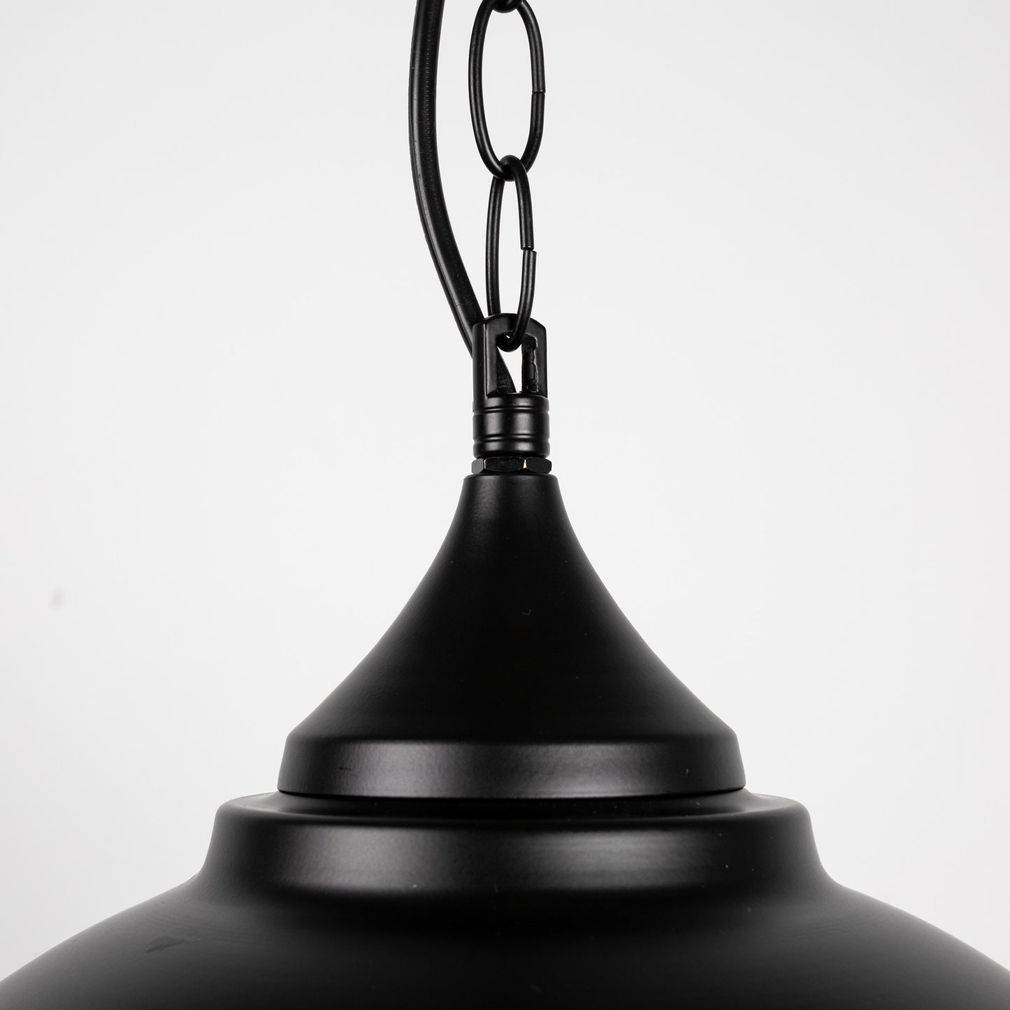 1-Light Crystal Black Metal Dome Industrial Pendant Light Modern Rustic Chandelier for Kitchen Foyer Hallway