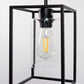 1-Light Black Kitchen Island Pendant Lighting with Glass Shade, Hanging Lighting for Living Room, Restaurant, Hallway