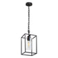 1-Light Black Kitchen Island Pendant Lighting with Glass Shade, Hanging Lighting for Living Room, Restaurant, Hallway