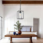 1-Light Black Kitchen Island Pendant Lighting with Glass Shade, Hanging Lighting for Living Room, Restaurant, Hallway
